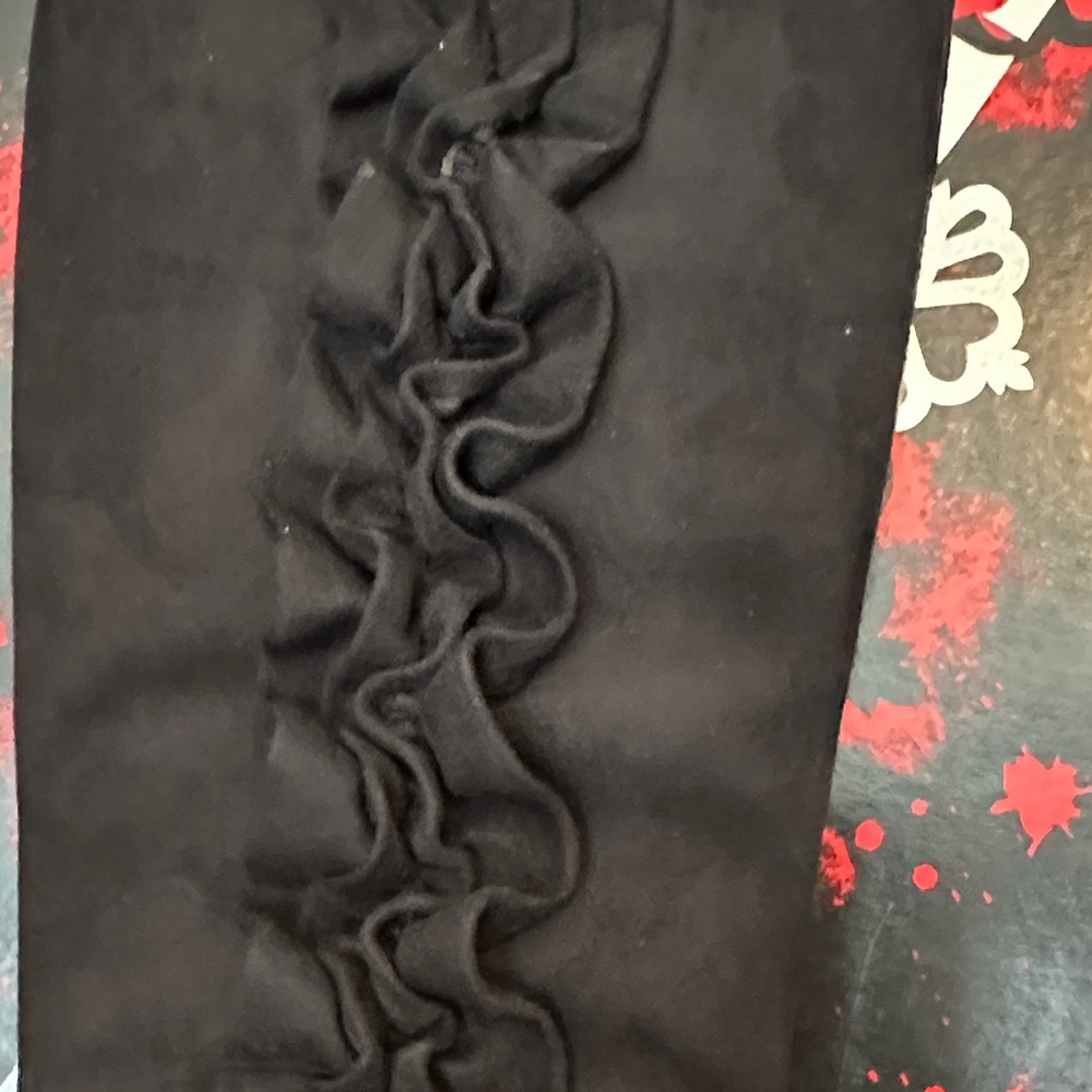 Fergalicious Black Ruffle Heeled Boots - Picture 3 of 6